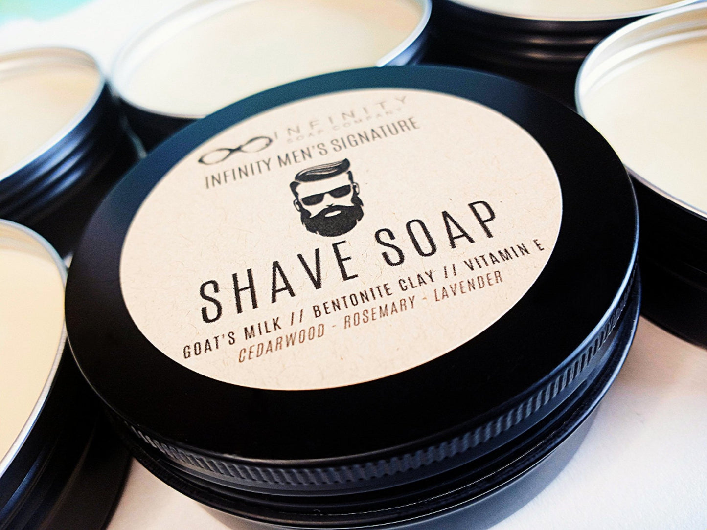 Infinity Men's Signature Natural Soap + Brush Set - Infinity Soap Company